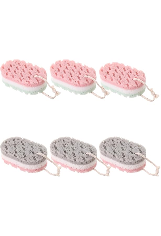 4er Set Badeschwämme – Oval, 14 Cm, Weich & Saugstark, Für Körperpeeling
