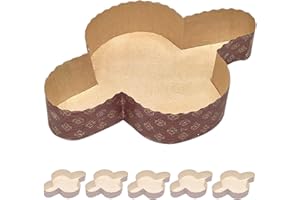 FAH FAMILY AT HOME FAH - Backform für Osterkuchen Colomba 500 g - 5 Förmchen/Papierförmchen aus reiner Zellulose, mikrowellengeeignet, ideal für den Backofen, Einweg in hoher Dichte, hitzebeständig bis 200°C