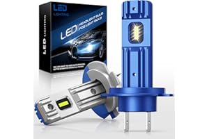 SHINYY Ampoule H7 LED Phare pour Voiture et Moto, [Actualisé]12000LM 6500K Blanc 12V CSP Led H7 Feux de Croisement Route Anti Erreur Kit de Conversion, 1:1 Remplace Lampes Halogènes et Xénon,2 Lampes