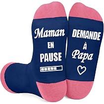 Chaussettes Chat Merclix - Message Drôle "Je Ronronne" | Cadeau Original Femme, Anniversaire, Noël