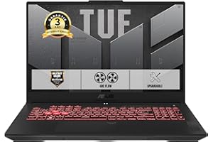 ASUS TUF Gaming A17-TUF707NUR-HX004W, 17.3 Pouces FHD 144Hz PC Portable (AMD Ryzen 7 7435HS 4.5 GHz, 16GB DDR5 4800Mhz, 512GB SSD, NVIDIA GeForce RTX 4050 TGP 140W, Windows 11 Home) – Clavier AZERTY