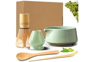 DUBUOZA Matcha Kit 5 piezas Te Matcha Kit para los amantes del matcha, el hogar, la oficina y los salones de té,Cian