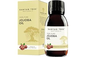 Banyan Tree Pure Jojoba Oil from Peru 100ML Pure and Natural Cold Pressed Rich in Vitamins and Antioxidants Promoting Healthy Skin and Hair Conditioning or as a Carrier oil Nourishi