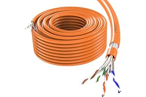 Lumonic CAT7 Nätverkskabel S/FTP 50m | Installationskabel AWG 23 | 100% Koppar OFC | 10 Gbit/s | halogenfri