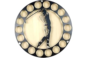 GENERIC Expositor de pelotas de golf – Soporte para bolas de golf, soporte para exhibición de pelotas de golf montado en la pared, diseño de silueta de hierro, colgante para manualidades, decoración creativa