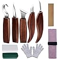 Premium 10 Piece Walnut Wood Carving Tools Set - Chromium Vanadium Steel Engraving Kit for Artistic Creations