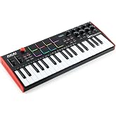 Akai Professional MPK Mini Plus USB MIDI Keyboard Controller, 37 Mini Keys, 8 MPC Pad, Sorter, MIDI/CV/Gate I/O, Music Prod
