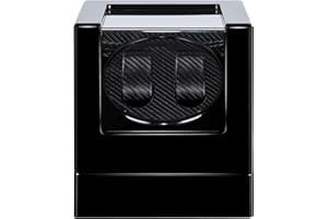 Kalawen Latest Double Watch Winder Box, Mute Japanese Motor, Dual Automatic Watches Winder Rotation Storage Case Display Box for Automatic Mechanical Watches