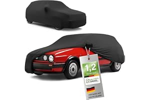 ‎WALSER WALSER Premium Abdeckung Auto Indoor Stretch Plus Qualitätssieger Sehr Gut* Autoabdeckung Winter Autogarage Abdeckung Autoplane Winter Autogarage Abdeckung Winter Auto Abdeckplane Größe 1 schwarz