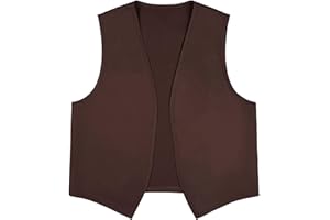 TOPTIE No Pocket Unisex Vest Victorian Waistcoat Peasant Costume Vest Volunteer Work Vest