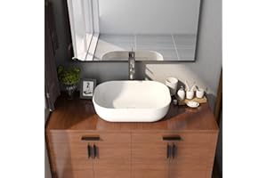 DEER VALLEY DeerValley DV-1V432 Lavabo rectangulaire en céramique blanc au-dessus du comptoir salle de bains