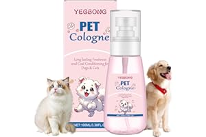 HENJUNU Profumo per Cani,Acqua di Colonia per Cani di Talco,Deodorante per Cane,Profumo Cane Naturale,Profumo di Talco per Bambini,Effetto Lunga Durata,Formula Non Appiccicosa,profumo per cani e gatti, 100 ml