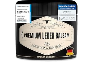 URBAN FOREST Premium Leder Balsam balsam do pielęgnacji skóry z woskiem pszczelim i olejkiem z awokado, 250 ml, do samochodu, sofy, mebli, kurtki, odzieży motocyklowej, torebek