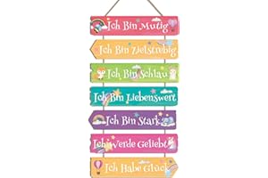 KAIRNE Wanddeko für Kinderzimmer,Tierschild Holzschild mit Spruch,Küche Wandbild,Schild Deko,Inspirierende Zitate Wandschild Lebe und genieße,Geschenk Home Wandbild für Kinder Deko