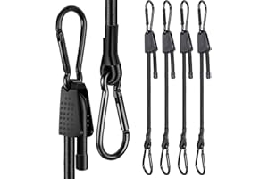 KEYOUNG Spanngummi mit Karabiner,4 Stück Expander mit Haken Verstellbar, 100cm Extra Stark Gummispanner Gummibänder für Sonnensegel, Gartengeräte, Auto,Gepäcktransport,Fahrrad und Camping