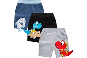 CAMLAKEE Garçons Shorts Enfants Pantalons Bermudas Courts Jogger Multipack Tout Petits Été