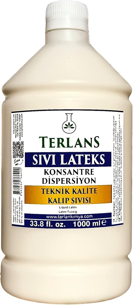 TERLANS Sıvı Lateks Konsantre Kalıp Sıvısı 1000 ml Teknik Kalite Liquid Latex
