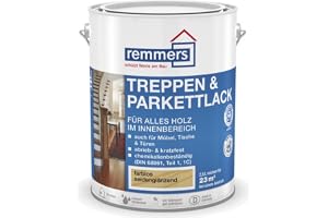 Remmers Trapp- och parkettlack klar sidenglans, 2,5 liter, vattenbaserat trä och parkettförseglare för interiörbruk, tätningslack för målning, nötningsbeständig, repbeständig, för golvbrädor