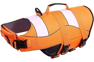 ASENKU Dog Life Jacket Medium Dog Swimming Vest Sports Style,Dog Buoyancy Aid Dog Swimming Float Jacket Adjustable & Durable Puppy Safety Dog Life Vest with Handle for Swimming, Boating,Surfing,M