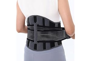 ABYON Rückenstütze, Verstellbarer Rückenstützgürtel mit 4 Stays für Männer und Frauen, Linderung von Schmerzen im Unteren Rückenbereich, Haltungskorrektur, Skoliose (M: 87-110 cm)