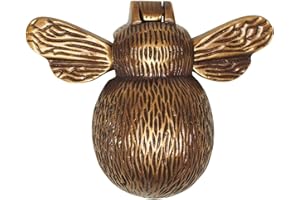 AMSKA INTERNATIONAL Bumble Bee Door Knocker, Solid Brass Material, Various Finishes (1600) (Antique Brass)