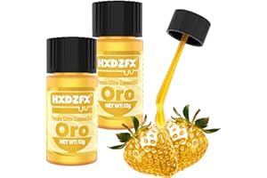 HXDZFX Glitter Commestibili Liquido - Oro Glitter Colorante Alimentare Vernice, 100% Commestibile Glitter Colori Alimentari Decorativi per Dolci, Drink, Cioccolatini, Muffin, Cocktail - 24g