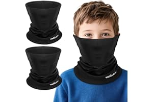 Tavaler Shlauchschal Kinder Winter 2 Stück, Multifunktionstuch Winddicht Halswärmer, Elastisch und Atmungsaktiv Halstuch Kinder, Loop Schal Warmer für Outdoor Skifahren Radfahren