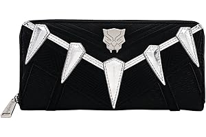 Loungefly Portefeuille en similicuir avec fermeture Éclair Noir