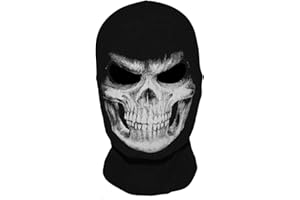 WTACTFUL Skeleton Skull Balaclava Ghost Death Masks Halloween Costume Cosplay Warmer Full Face Mask for Cycling Motorcycle Ski Outdoor Sport