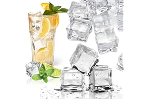 LYFJXX Fake Crushed Square Ice Cubes Artificial Acrylic Crystal Diamonds for Vase Fillers,Table Scatter, Party Favor, Wedding Decoration, Photography Props, Food Display, DIY crafts(square-30MM 25 pieces)