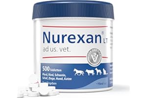 Nurexan LT ad us.Vet 500 Tabletten | Natürliches Tierarzneimittel für Hunde, Katzen, Pferde, Rinder, Schweine, Schafe und Ziegen | Made in Germany
