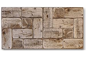 Grace Baltic – Pannelli da parete 3D per decorazione di pareti interne in PVC (28, Cappanna Di Tronchi)