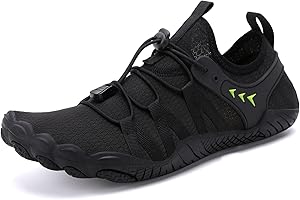 HANANI Buty wodne dla mężczyzn i kobiet, szybkoschnące, buty do surfowania, lekkie buty do nurkowania, buty do pływania wodne unisex antypoślizgowe, Kolor: czarny, 43 EU