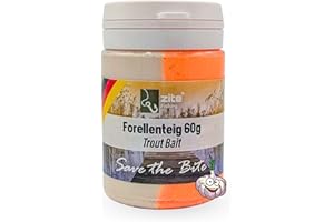 ‎ZITE Zite Fishing Forellenteig mit Knoblauch-Aroma 60g – Fängige Forellenpaste Schwimmend als Forellenköder – Trout Bait Teigköder in knalligen Neonfarben mit Glitter, Forellen Teig