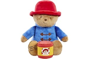 Rainbow Designs Bedtime Cuddles with Paddington Bear Set - Cuddleable Soft Teddy Toy & Marmalade Jar Nightlight - Calming Lullaby, Colour-Changing Moons & Stars