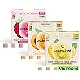 Waterdrop® Microdrink Iced Tea Set | 36 Ice Tea Drops Cubes | Zero Sugar Powder | 3 Fruity Varieties: Black Tea + Peach, Green Tea + Lemon, Black Tea + Raspberry | Valuable Vitamins