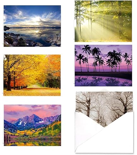 The Best Card Company - 20 Assorted Blank Botanical Note Cards With Envelopes, 4x5.12 Inch, 10 Designs, Perfect For All Occasions