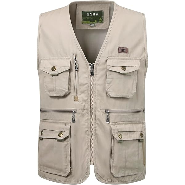 Chaleco Hombre Tipo Safari Multibolsillos Chaleco Exterior Al Aire