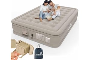 Luxchoice Cama de Aire para 2 Personas Colchón de Aire Autoinflable con Bomba PortáTil y Antidesgaste y Antiruido Tejido de Primera Calidad Colchón Inflable para Camping O Uso DoméStico
