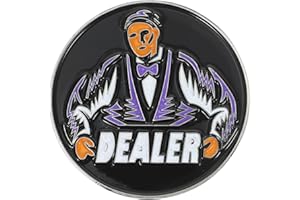 Vaguelly Dealer Button Poker Guard for Card Games Double-sided Game Marker for Poker and Parties Practical Gambling Accessory Smooth Edged Design
