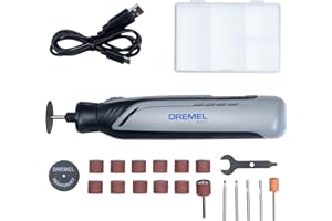 Dremel 8150 Bürstenloses Akku-Multitool-Set, 7,2V 2Ah per USB-C Aufladbarer, 20 Zubehöre, Variable Drehzahl von 5.000 bis 30.000 U/min, LED-Frontlicht, Schneiden, Schärfen, Schnitzen, Schleifen