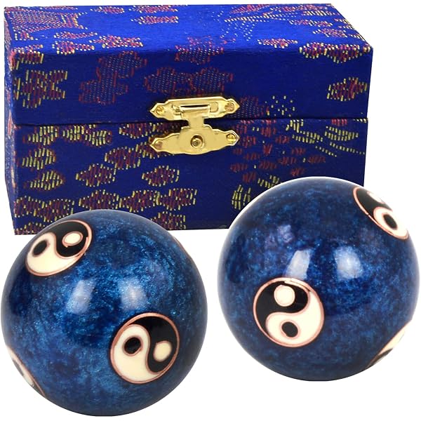 Palle Baoding In Acciaio - Set Da 2, Con Scatola Regalo, Per Rilassamento, Meditazione E Terapia Del Suono