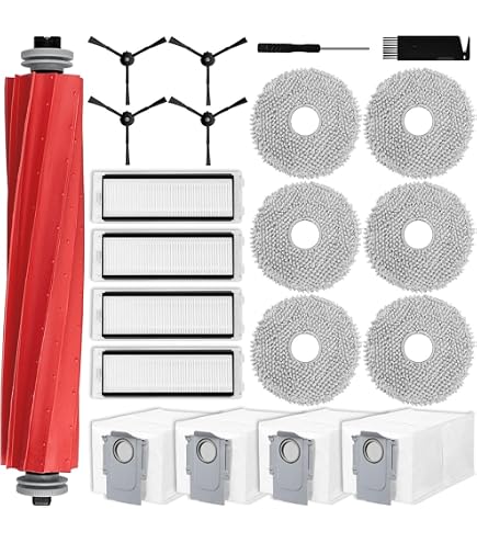 2 Spazzole A Rullo Di Ricambio Per Xiaomi Roborock Q5 / S7 / T7S - Kit Accessori In Gomma E Nylon