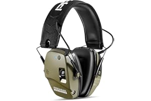 PROHEAR Cuffie Poligono Elettroniche Tiro Sostituibile Cuscinetti Orecchie, SNR 27dB Riduzione del Rumore Regolabile, Protezione dell'Udito de Caccia Amplificate Suono, Bluetooth