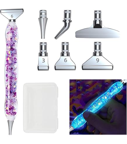 Kit Stylo Peinture Diamant 5D – 6 Embouts Métal Interchangeables + Accessoires Complets