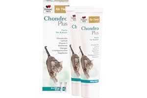 Doppelherz für Tiere Chondro Plus für Katzen - Für aktive Katzen - Mit Chondroitin, Glucosamin & Grünlippmuschel - 200 g Paste