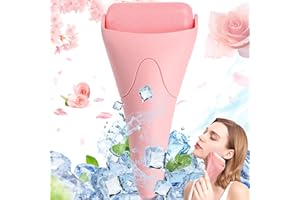 LIEKADIJIAE Rouleau de Glace pour le Visage Et Les Yeux, Massage du Visage, Massage des Yeux au Rouleau de Glace, Utilisé pour Lutter Contre Les Rides, Réduire Les Poches et Effet Anti-Âge (Rose)