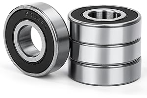 JESUSTREE 4 Pezzi 6002-2RS Cuscinetti a sfera 15x32x9mm Doppia Guarnizione in Gomma e Acciaio Cromato e Pre-lubrificati, 6002RS Cuscinetto a Sfere a Gola Profonda per DIY Macchine