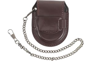 ibasenice Ledertasche Watch Pouch- Vintage Taschenhülle Kreative Taschenuhr Beutel mit Kette Dekorative Taschenuhrabdeckung Universal Pocket Watch Sleeve für Männer Frauen