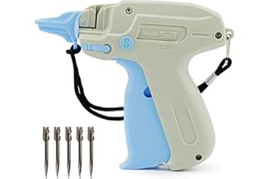 Pokornys | Pistola etiquetadora Banok 503S Standard | Incluye 5 Agujas de Acero de Repuesto | Pistola el Cosido de Etiquetas de Precio en Tejidos más Gruesos, Tejidos de Cuero y Muchos más
